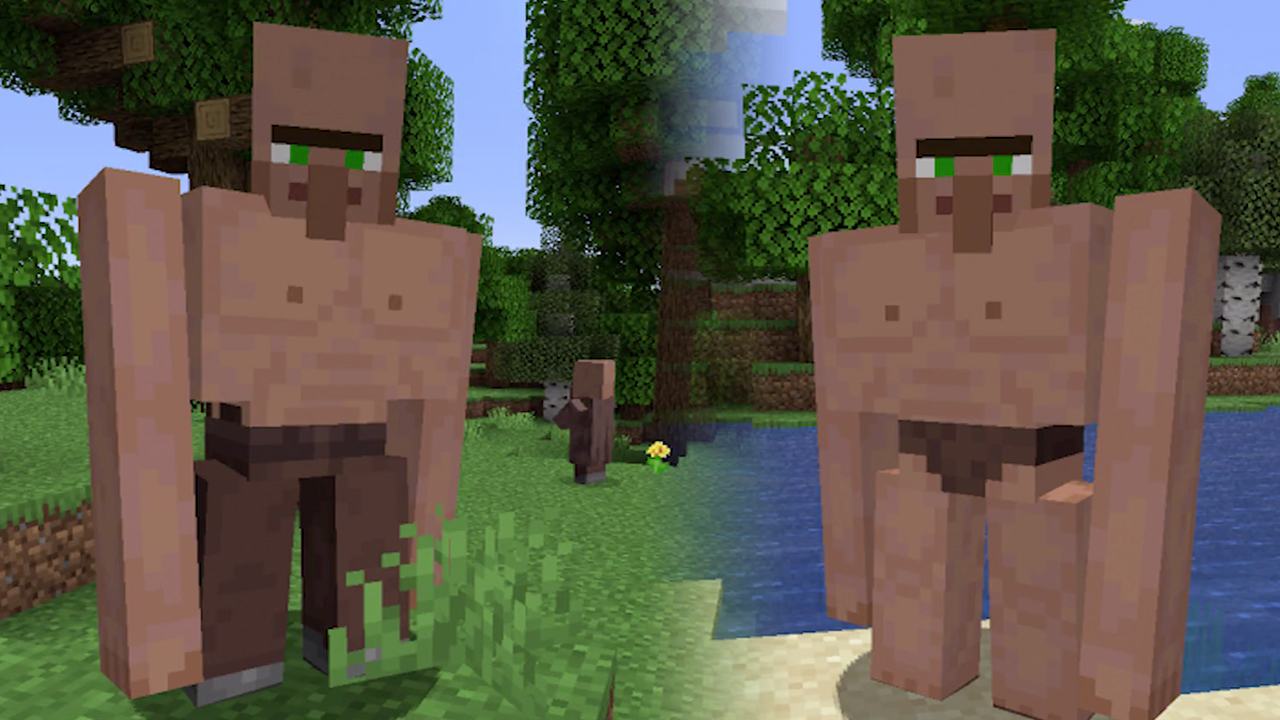 我的世界8大恶搞图，末影人请放开那只羊，村民睡觉有自己的想法