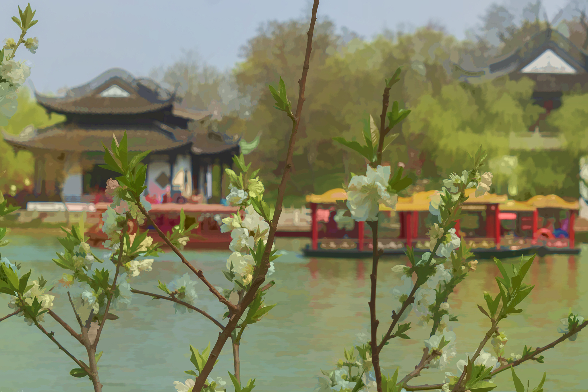 春风十里扬州路烟花三月瘦西湖,扬州三月瘦西湖