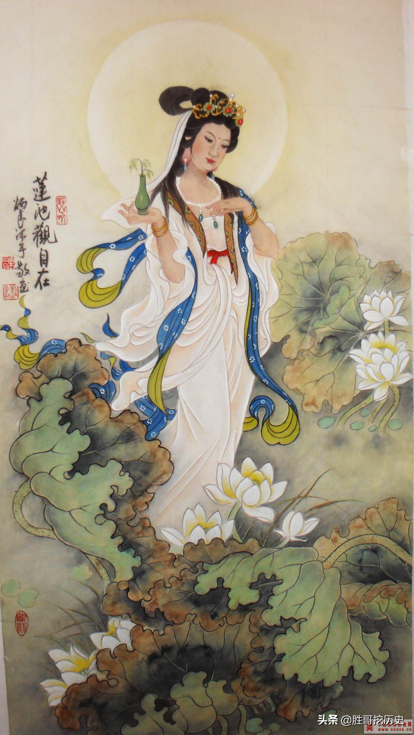 莲花底坐观音,单腿盘坐的观音代表什么