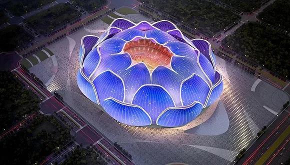 120亿的足球场,广州恒大莲花体育足球场