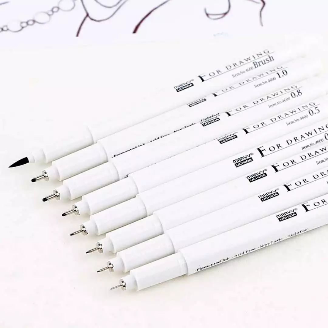 简单针管笔手绘花,简单易学针管笔手绘