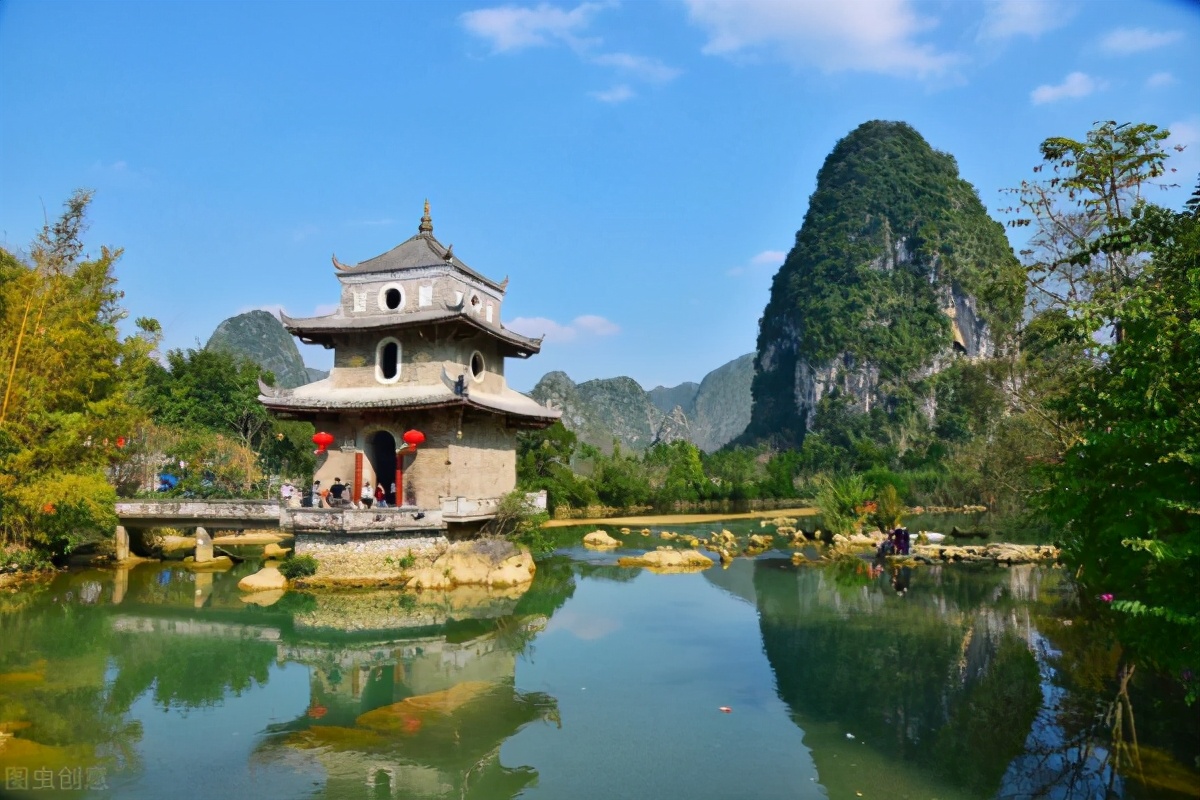 广西山水秀丽的地方视频,广西鹅泉风景比桂林还好看