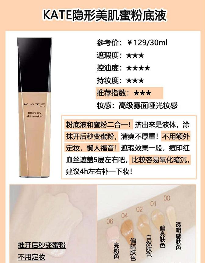 遮瑕粉底液推荐油皮,油皮粉底液推荐学生平价