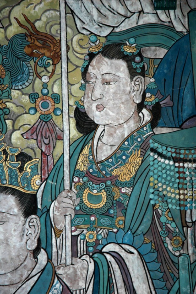 元代朝元图壁画谁画的,元朝古墓壁画图片