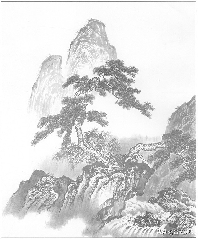 国画山水画作品欣赏简单,山水画稿大全集写意