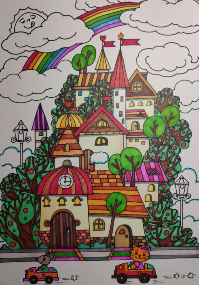 小孩子暑假学习画画需要如何安排,1-3岁孩子学画画基础入门房子