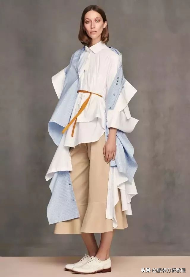 荷叶褶纸样教程,荷叶边制版