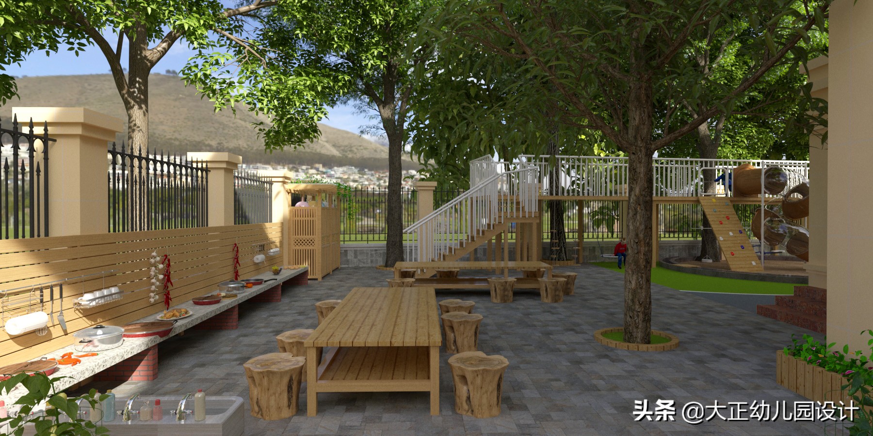 幼儿园铺装设计,幼儿园校园路面铺装设计