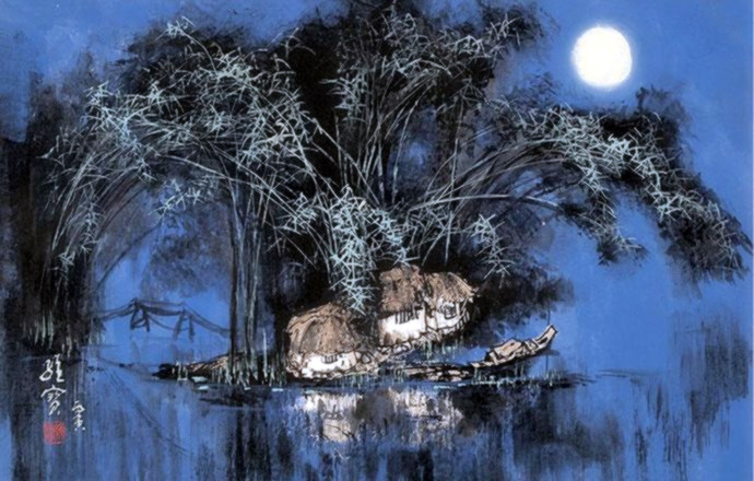 古香古色山水画,岭南风景国画