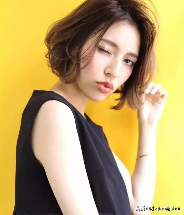 适合圆脸的齐肩锁骨发造型烫发,齐肩锁骨发圆脸卷发