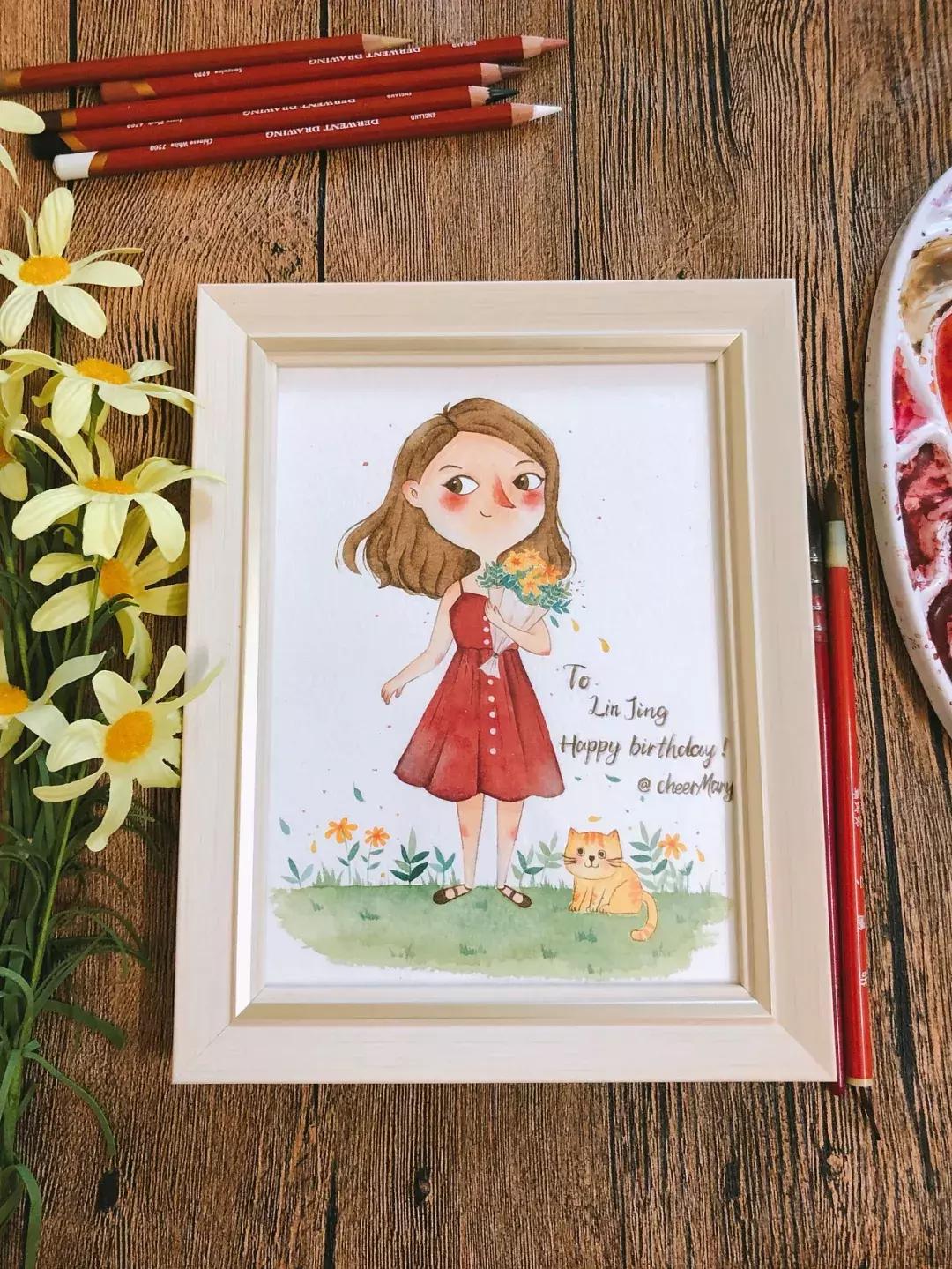 简笔画可爱小人插画,超萌可爱的插画小人