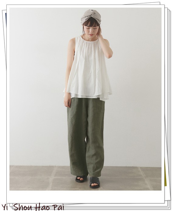 绿色阔腿裤搭配什么上衣女,绿色阔腿裤穿搭冬季女搭配