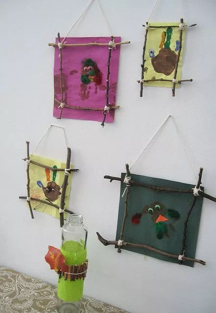 100种创意树枝,幼儿园手工装扮树枝