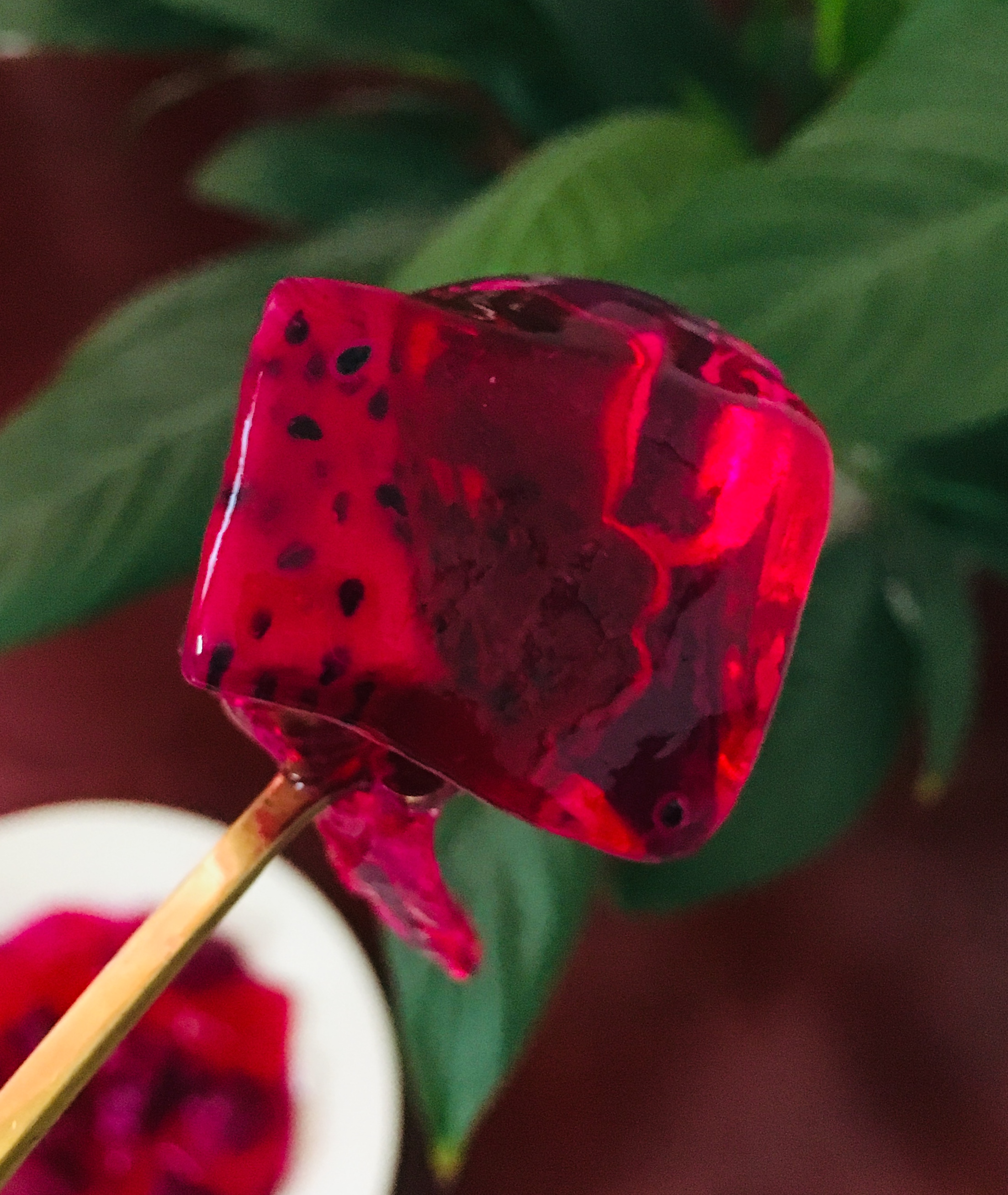 自制火龙果冰淇淋果冻,四川冰粉粉火龙果果冻