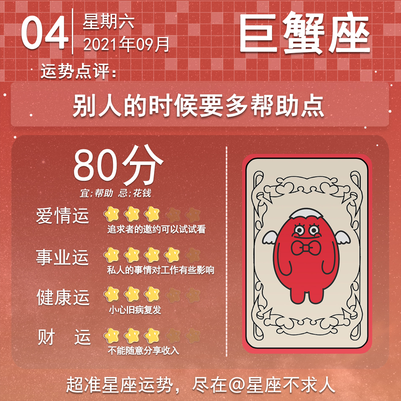 十二星座9月13日运势,4.7十二星座运势