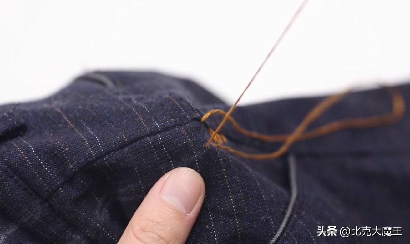 裤子收腰小妙招不用改,裤子裤腰大了怎么收小点