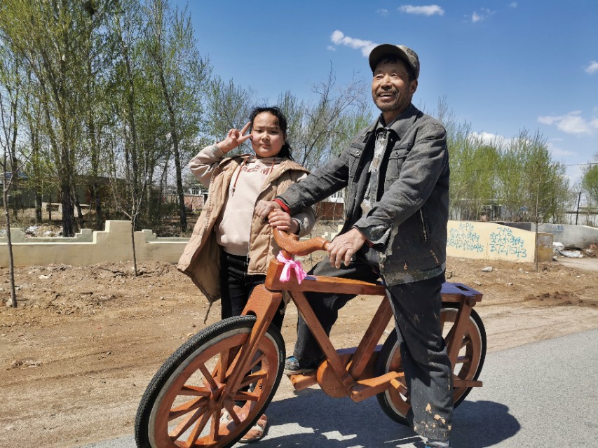 40天鼓捣出木自行车还能骑万元都不卖