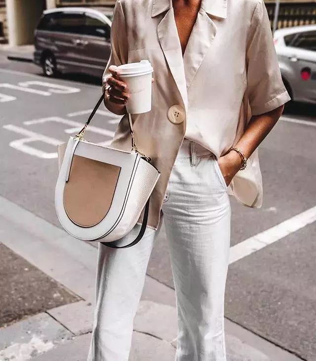 小白裤如此穿搭尽显高级感,夏季薄款纯白色八分小白裤女士