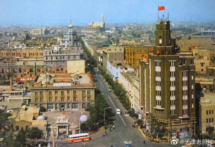 天津百年老街图,百年天津老照片