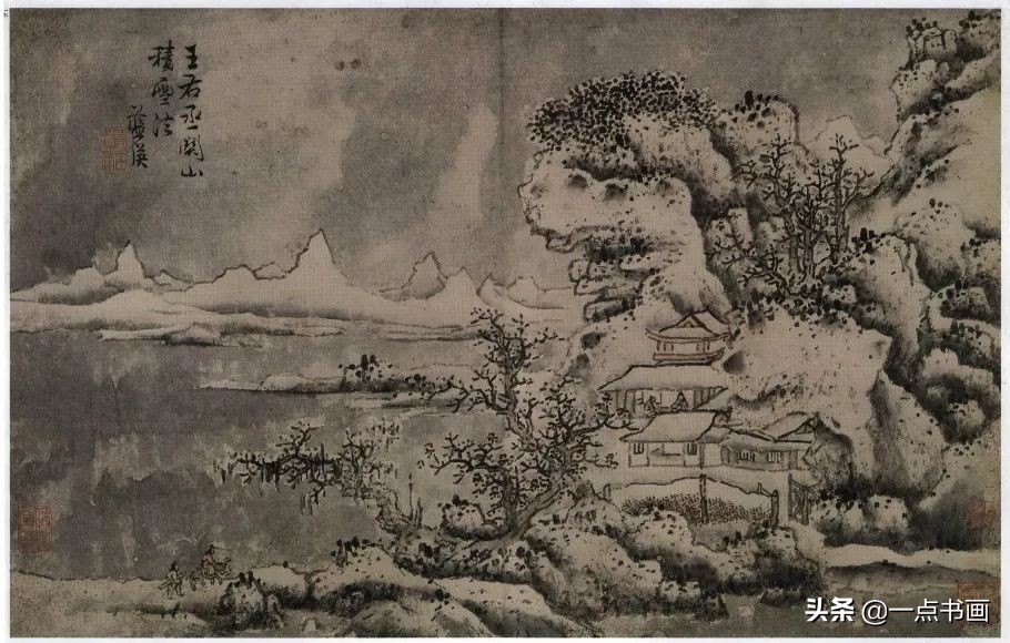 明画家蓝瑛溪山幽居图,明蓝瑛山水画全集