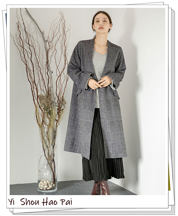 长款格子大衣配什么内搭最好看,没领的格子大衣配什么内搭