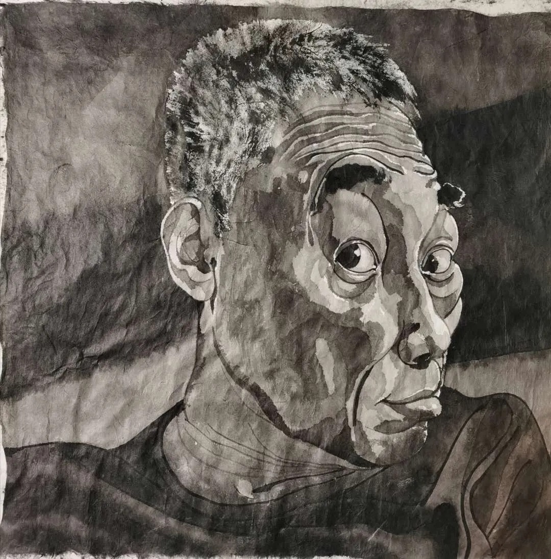 方增先水墨人物画作品欣赏图文,方力钧画自然风景