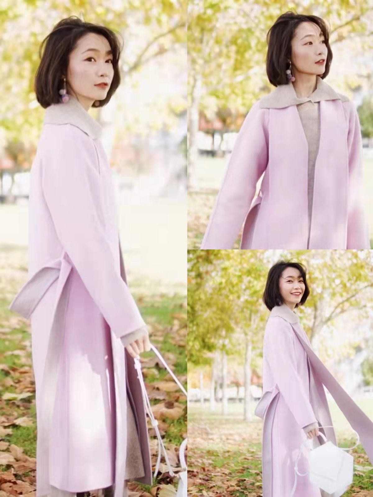 粉红色太减龄阿姨也能穿出少女感,老了才要装嫩粉色裤子粉色鞋子