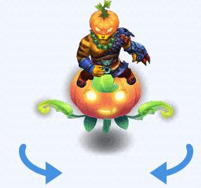 万圣节戴南瓜头,南瓜头和骷髅头万圣节