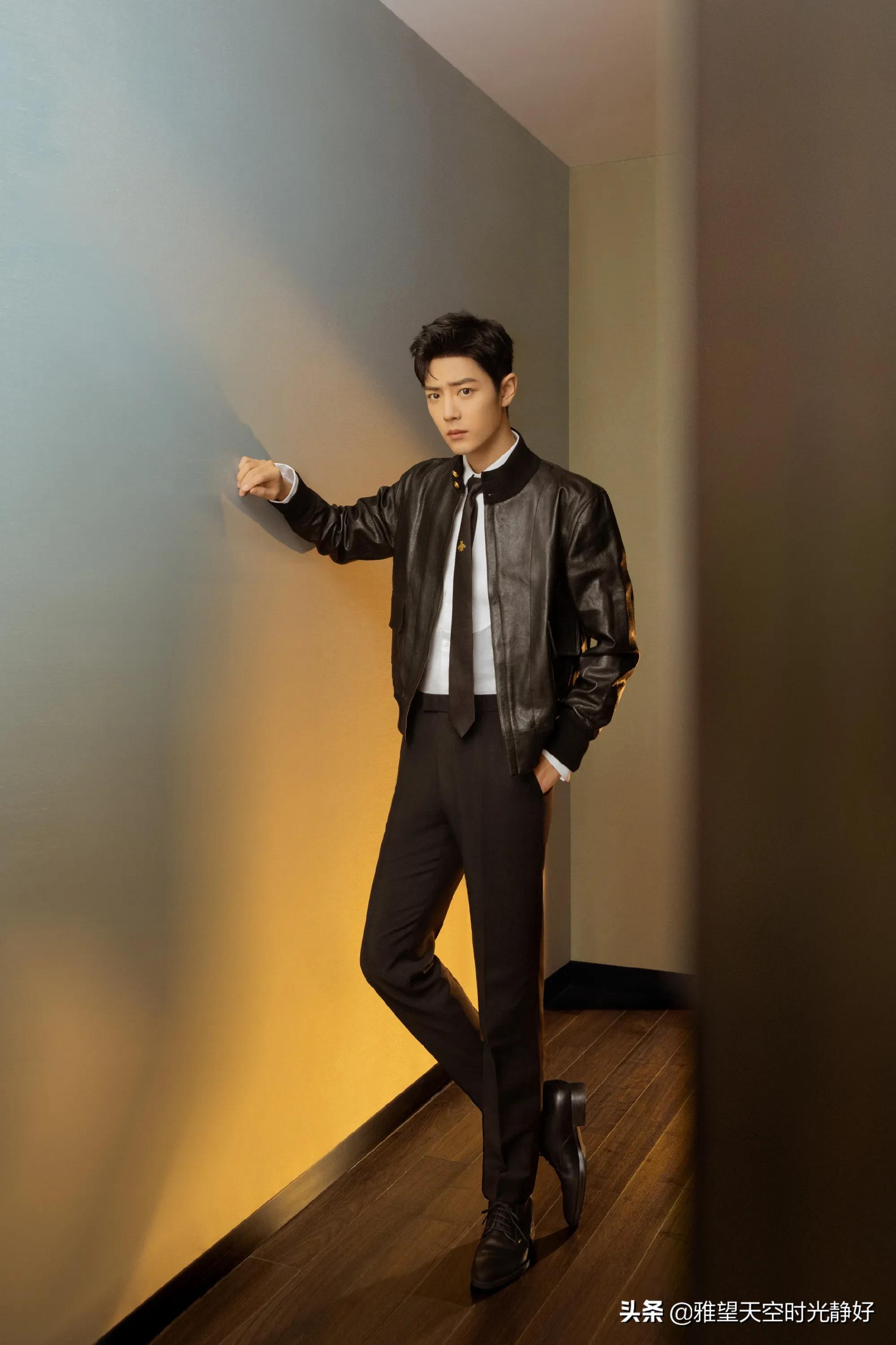 男明星西装穿搭夏季帅气,男士明星皮衣西服外套搭配