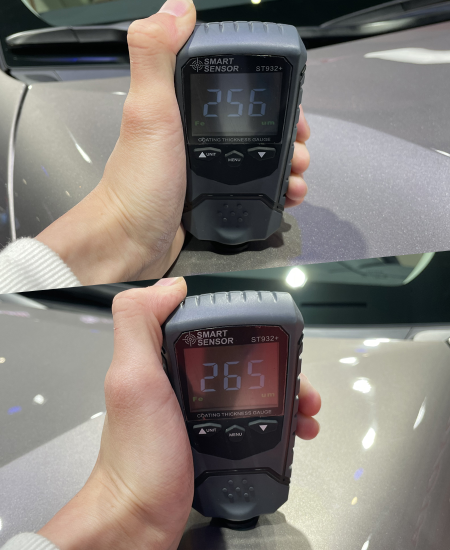 长安cs55plus蓝鲸版车漆厚度,5款热门合资车漆厚度比拼