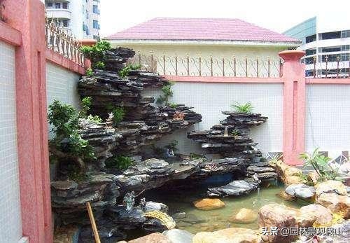 泡沫假山鱼池制作方法,假山流水喷泉鱼池制作