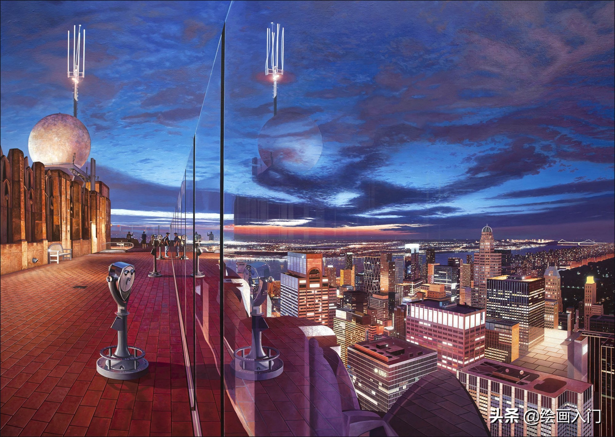 人肉相机艺术家，用最传统的方式绘制超写实风格城市风景，惊人