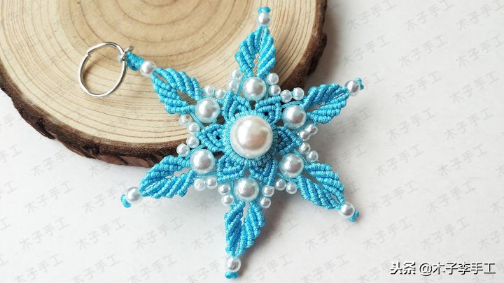 七彩莲花挂件的编法,梅花挂件编法教程