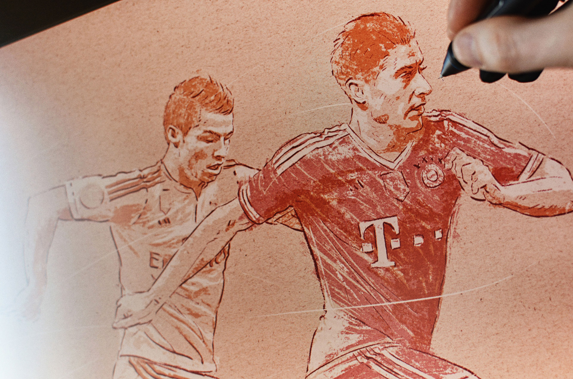 关于足球的手绘画,手绘足球比赛