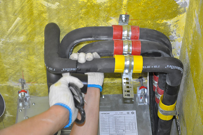 日立中央空调冷凝水管安装图片,日立中央空调精工安装培训考试题