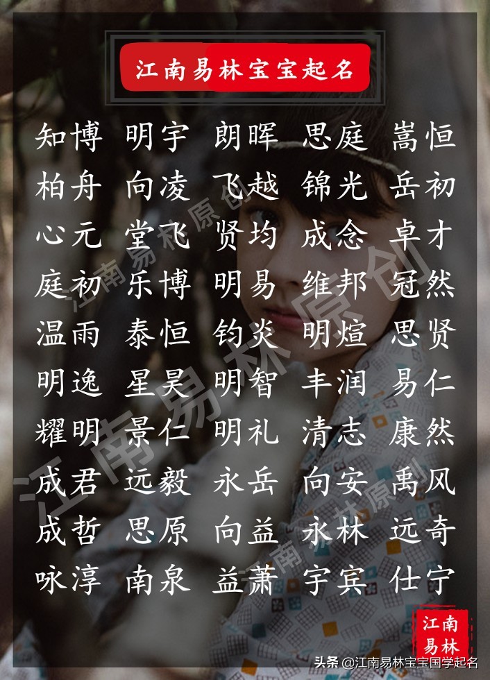 500个文武双全的名字,100个前程似锦的男孩名字