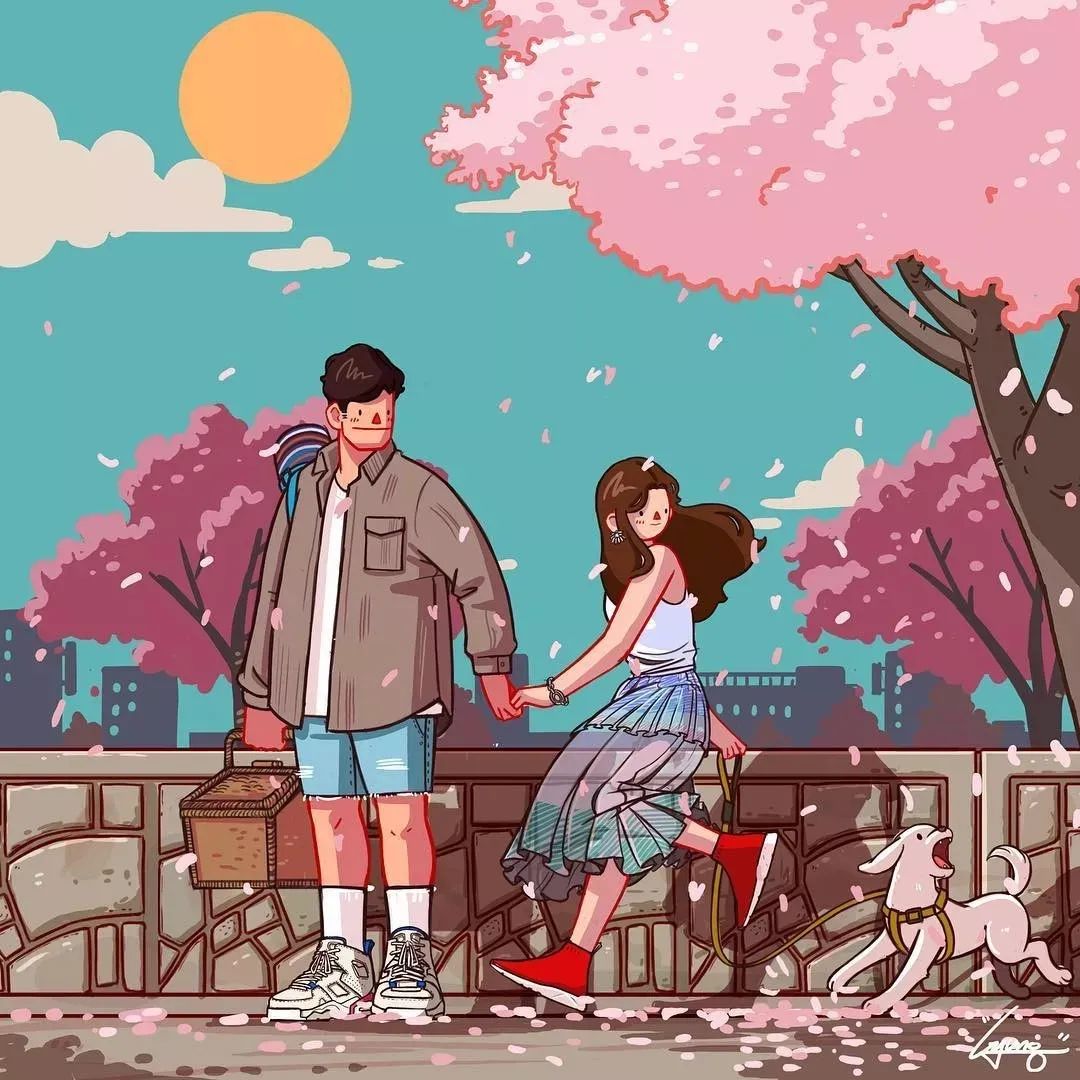 韩国插画师爱情故事,韩国插画大师情侣