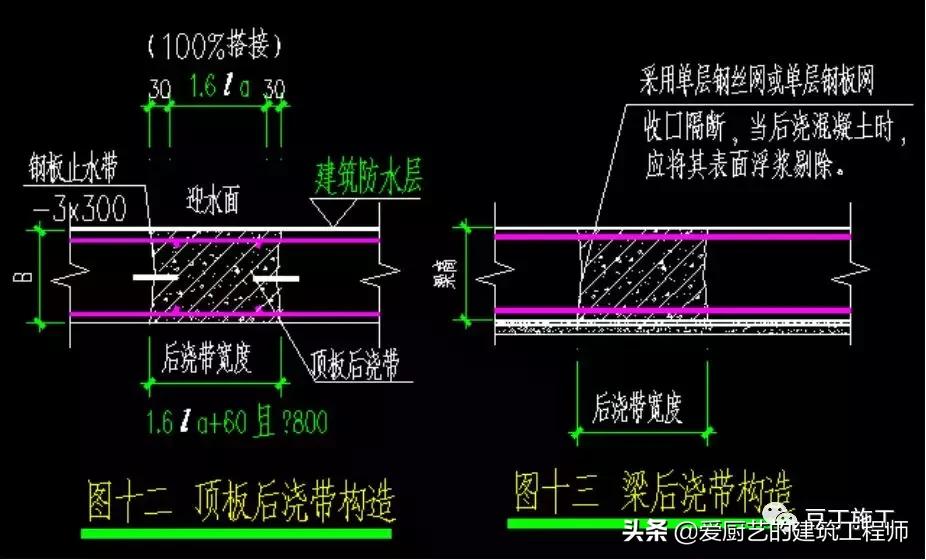 止水钢板转角处怎么施工,后浇带止水钢板转角做法