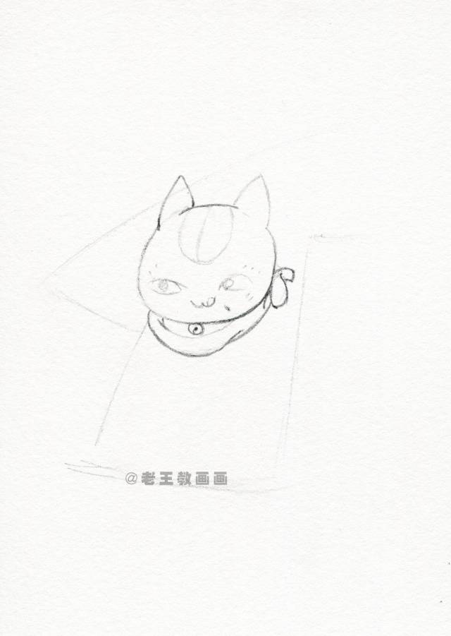 夏目友人帐猫咪老师简笔画,简笔画猫老师的画法