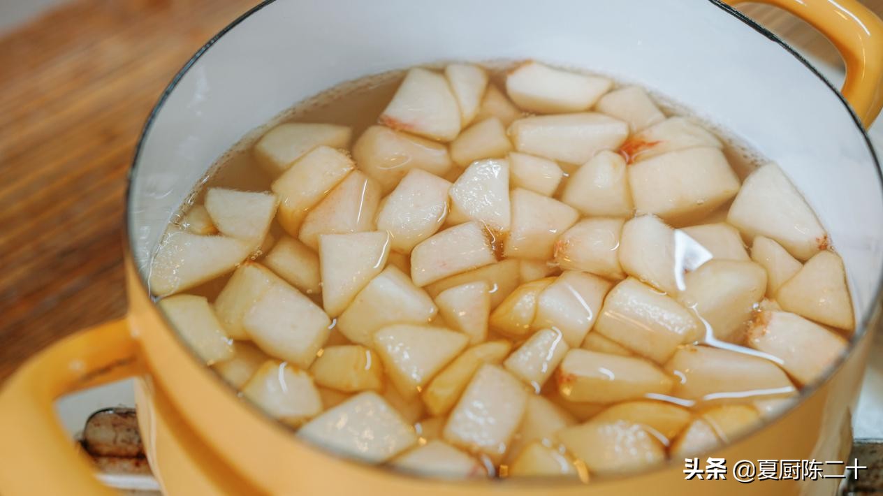 自制蜜桃乌龙茶果酱,自制蜜桃原汁