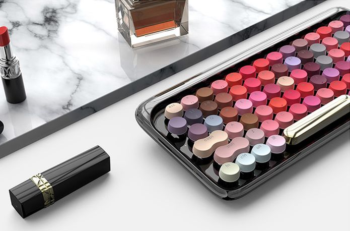 口红色号蓝牙机械键盘，抚慰程序猿的少女心