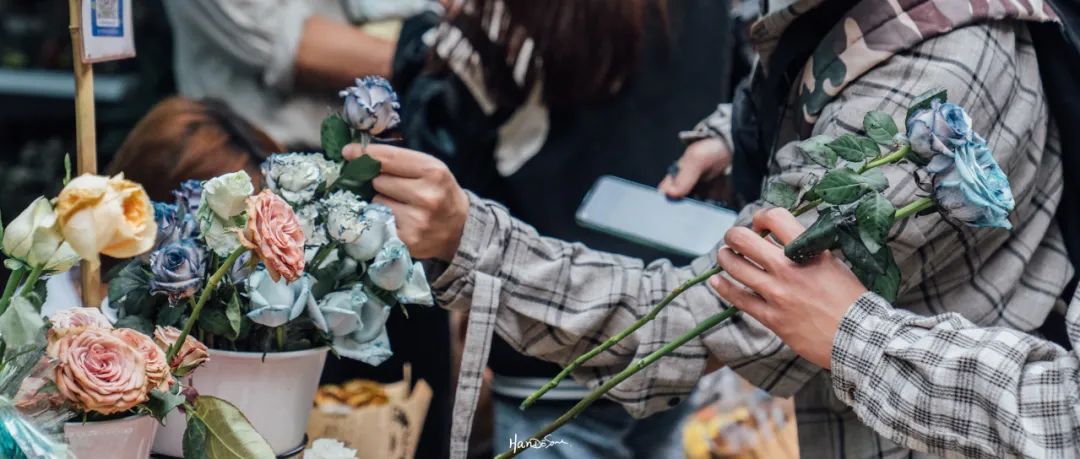 武汉地铁循礼门鲜花花市,武汉循礼门花市蓝色玫瑰