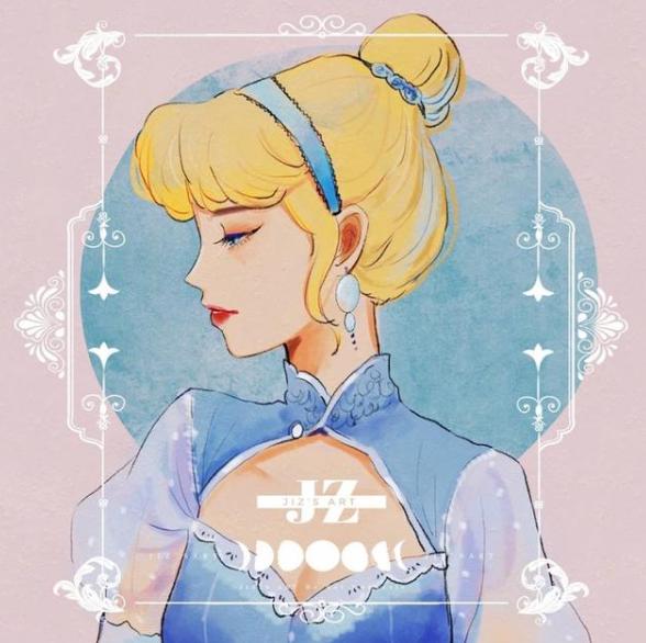 迪士尼公主艾莎长裙,艾莎公主连衣裙迪士尼图片