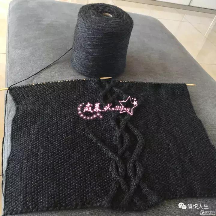 绞花领子棒针图解,棒针绞花背心教程