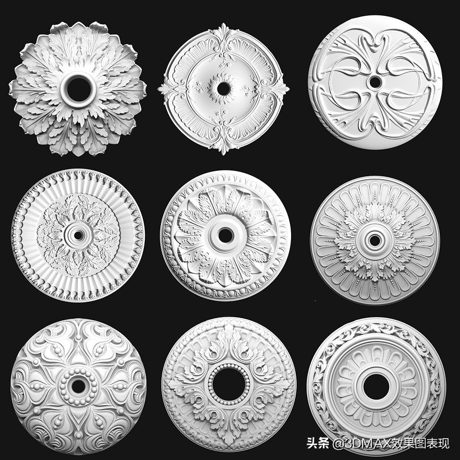 欧式建筑花纹装饰图,su欧式雕花模型