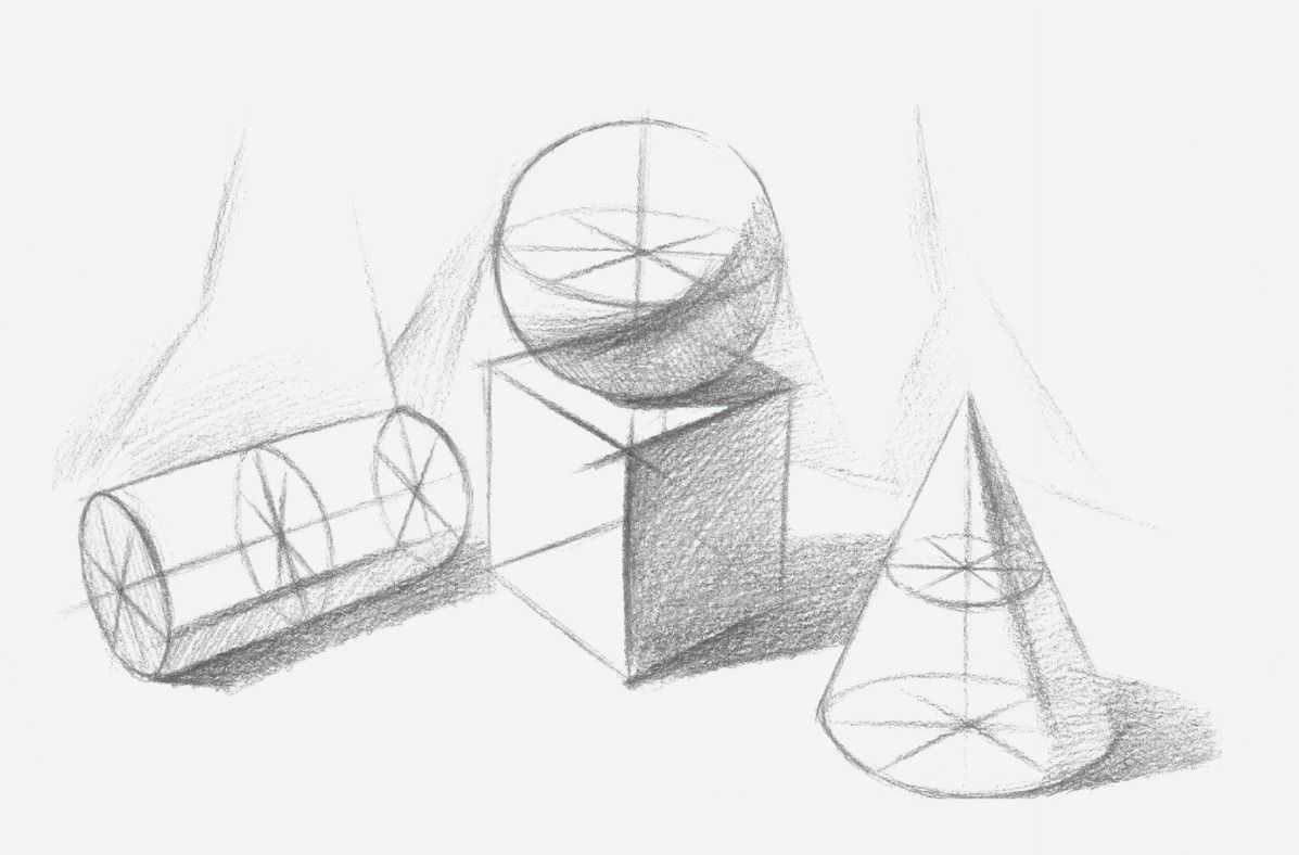 素描零基础几何体画法,几何体素描画教程视频
