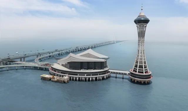 杭州湾大桥海天一洲观光平台,杭州湾跨海大桥海天一洲观景台