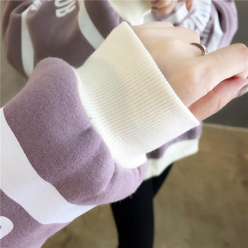 「女装」最新款式宽松加绒连帽卫衣/089654