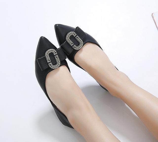 软底女单鞋秋新款浅口百搭,2022春款女浅口平底女单鞋