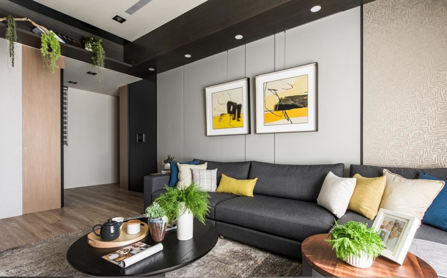 装修房子现代简约餐厅客厅柜,现代轻奢风餐厅隔断柜效果图大全